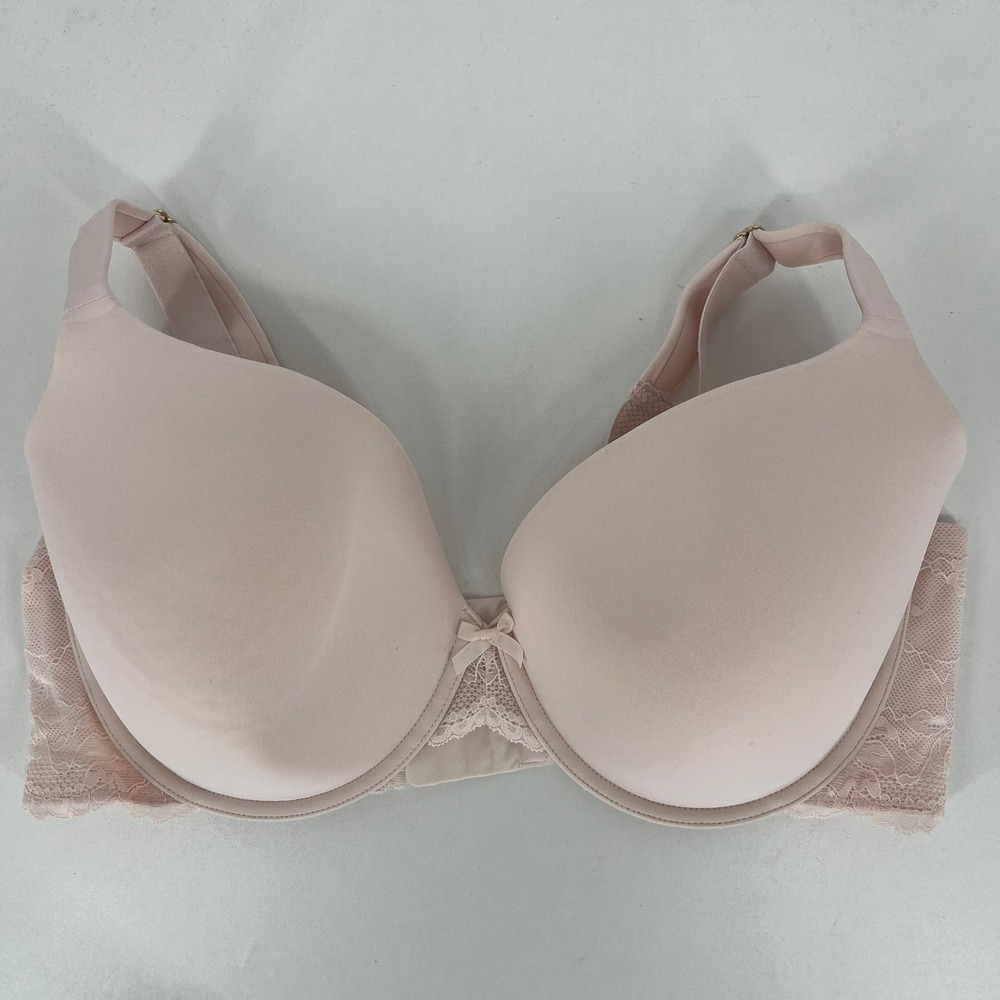 Joyspun Womens Pale Pink Lace Wing‎ T-Shirt Bra Underwire 40DD 3V4